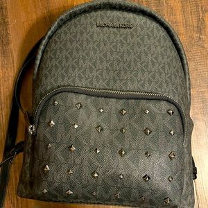 Micheal Kors Logo Studded Backpack